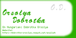 orsolya dobrotka business card